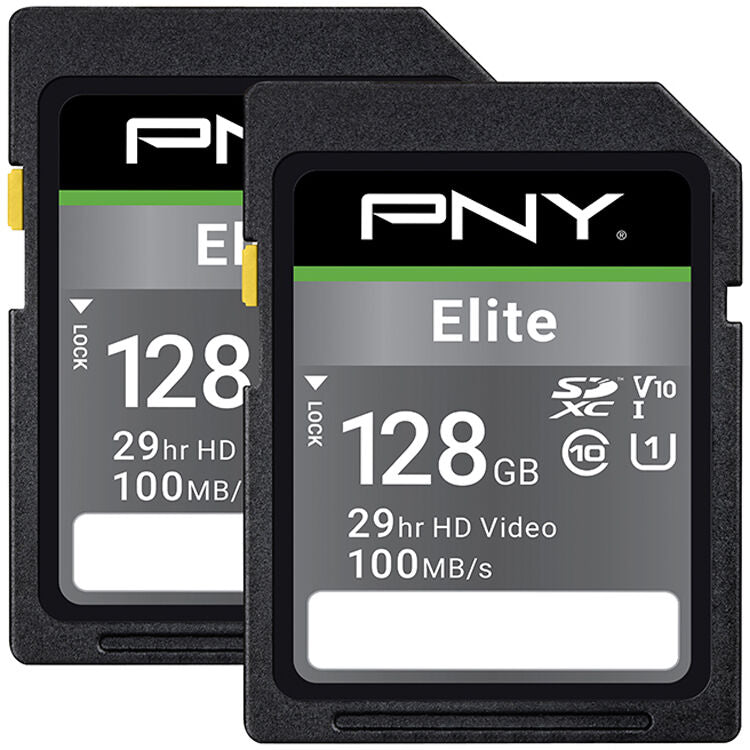 Tarjeta PNY 128GB Elite UHS-I SDXC (2-Pack) - vista principal