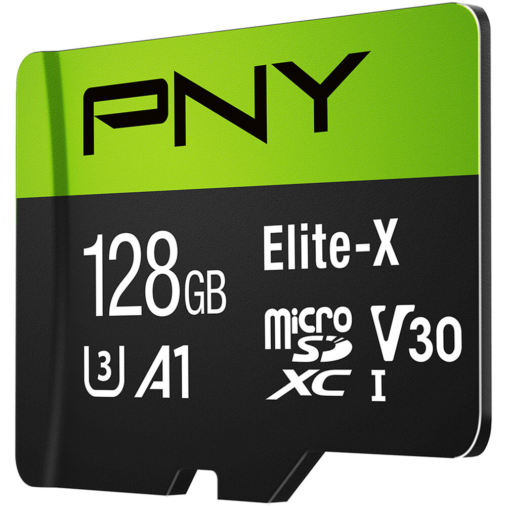 Tarjeta PNY 128GB Elite-X UHS-I microSDXC - vista frontal