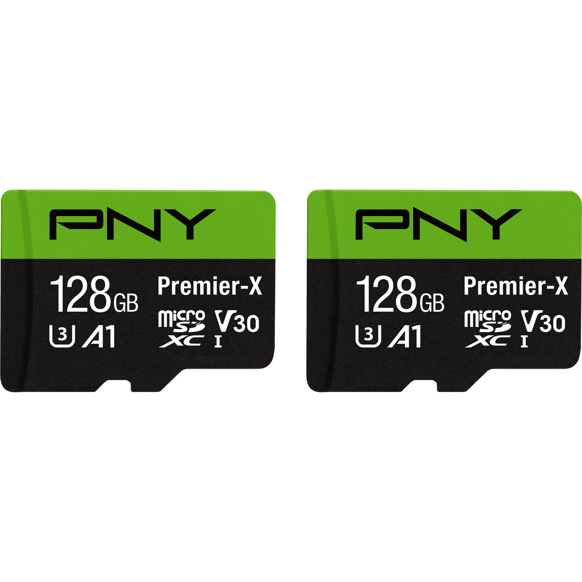 Tarjeta PNY 128GB Premier-X UHS-I microSDXC con SD Adapter (2-Pack) - vista principal