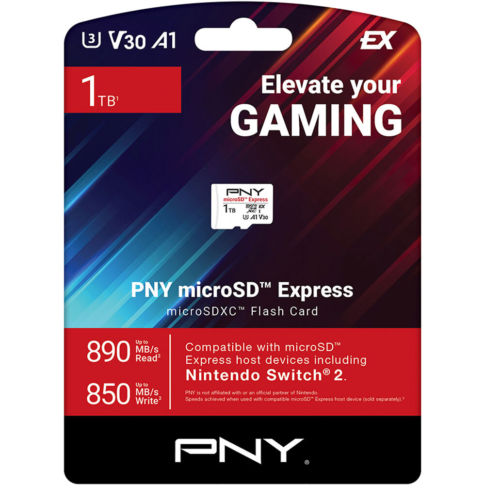 Tarjeta PNY 1TB microSD Express - vista lateral