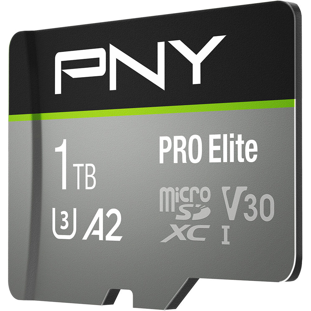 Tarjeta PNY 1TB PRO Elite UHS-I microSDXC con SD Adapter - vista frontal