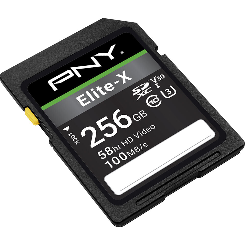 Tarjeta PNY 256GB Elite-X UHS-I SDXC - vista frontal