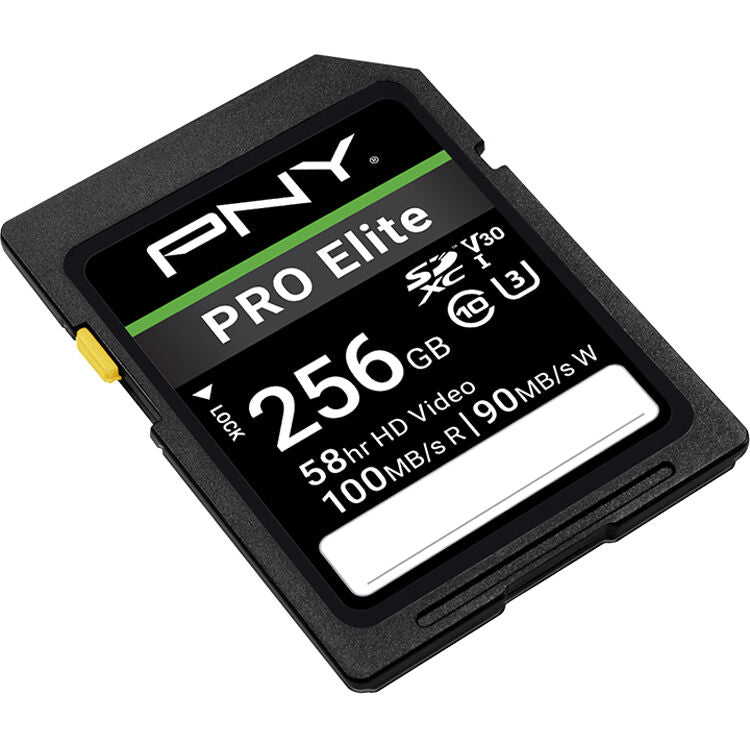 Tarjeta PNY 256GB PRO Elite UHS-I SDXC - vista frontal