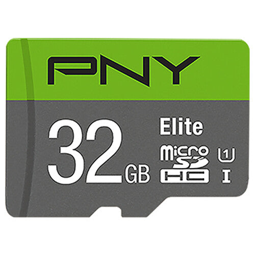 Tarjeta PNY 32GB Elite UHS-I microSDHC con SD Adapter (3-Pack) - vista principal