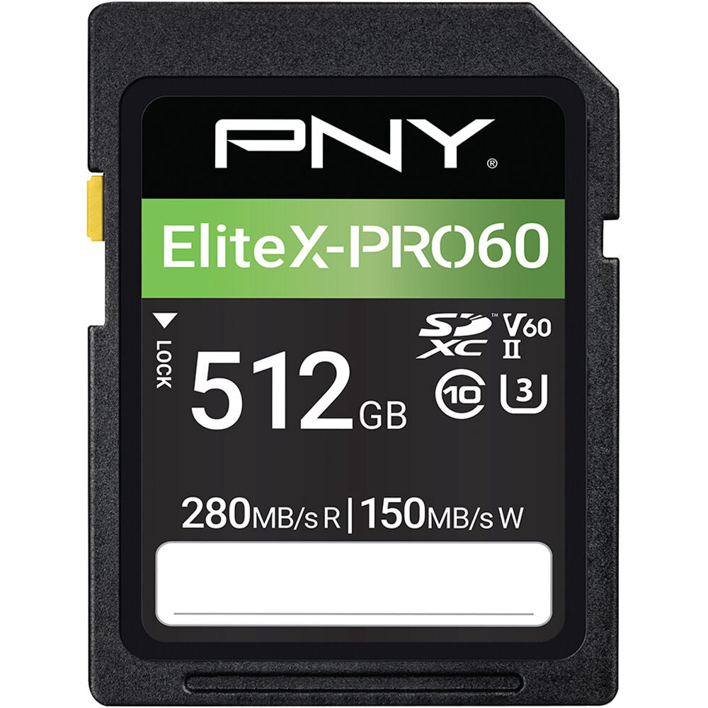 Tarjeta PNY 512GB EliteX-PRO60 UHS-II SDXC - vista principal
