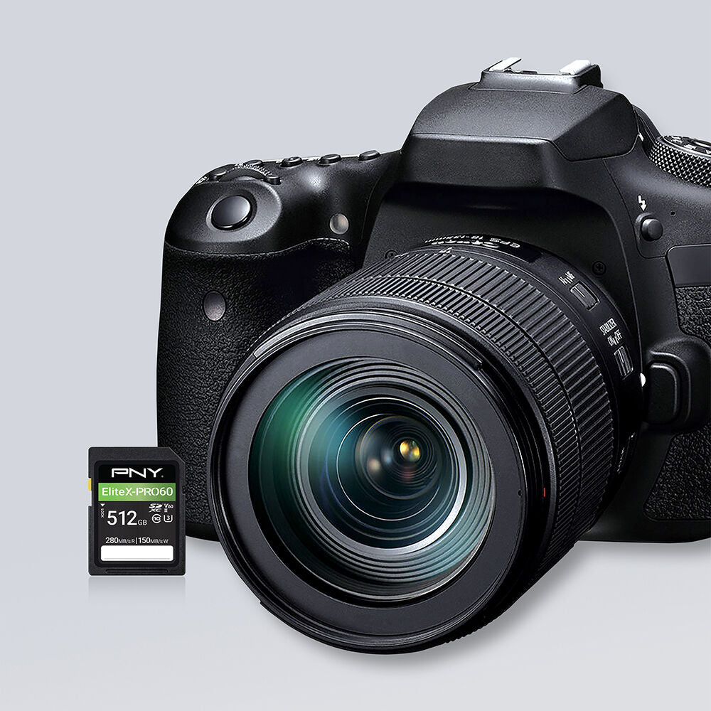 Tarjeta PNY 512GB EliteX-PRO60 UHS-II SDXC - vista trasera