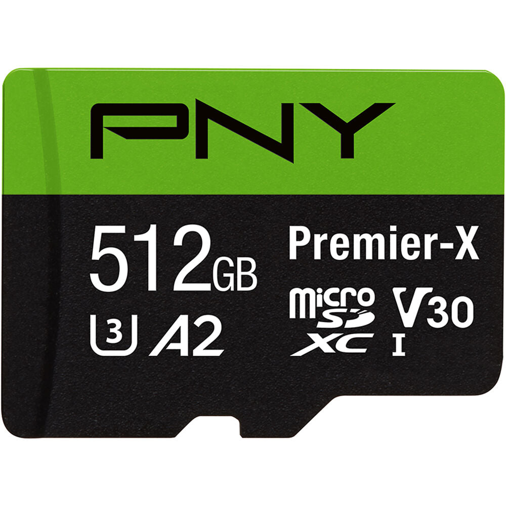 Tarjeta PNY 512GB Premier-X UHS-I microSDXC con SD Adapter - vista principal
