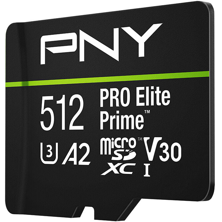 Tarjeta PNY 512GB PRO Elite Prime microSDXC con SD Adapter - vista frontal