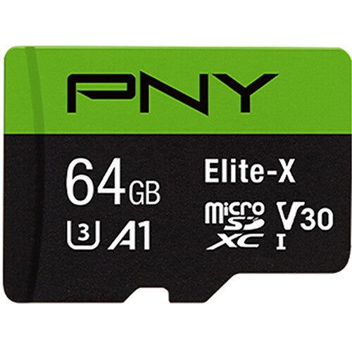 Tarjeta PNY 64GB Elite-X UHS-I microSDXC con SD Adapter (2-Pack) - vista principal