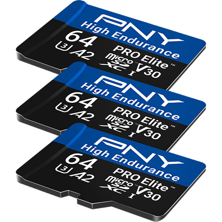 Tarjeta PNY 64GB PRO Elite High Endurance microSDXC con SD Adapter () - vista trasera