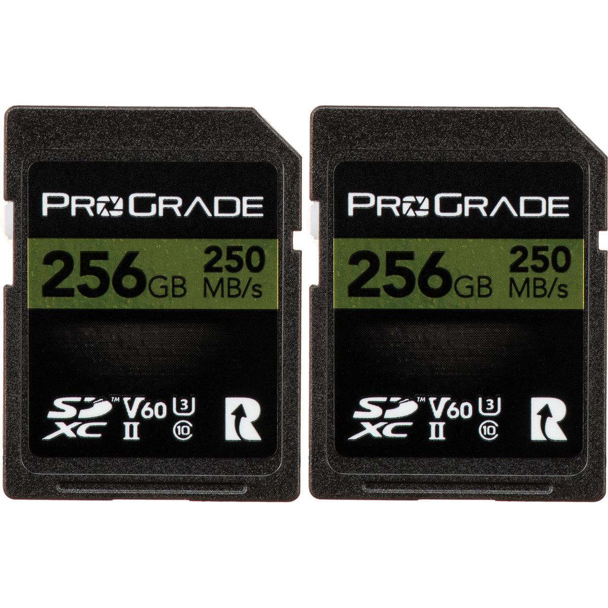 Tarjeta ProGrade Digital 256GB Gold UHS-II SDXC (2-Pack) - vista frontal