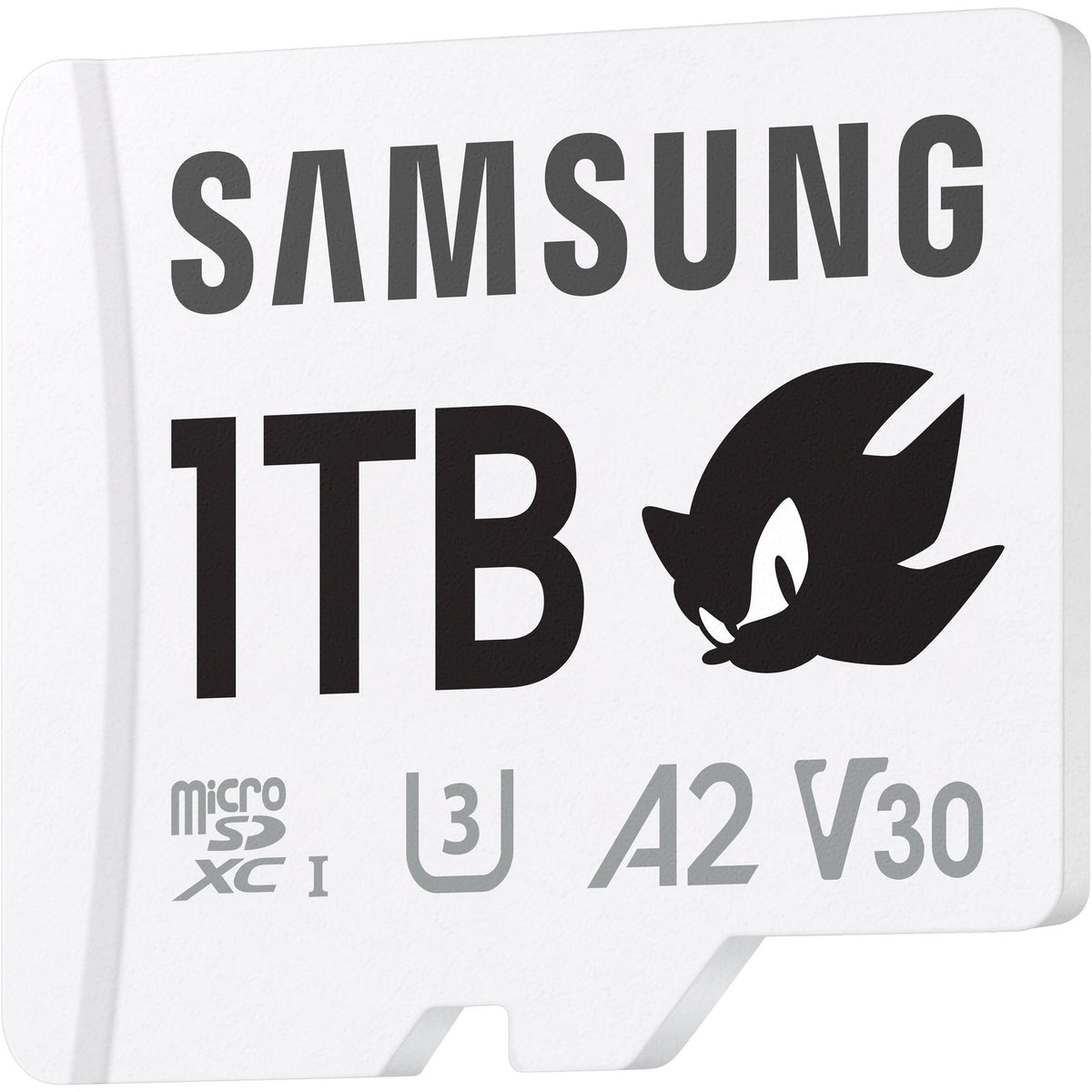 Tarjeta Samsung 1TB PRO Plus Sonic the Hedgehog UHS-I microSDXC con SD Adapter - vista lateral