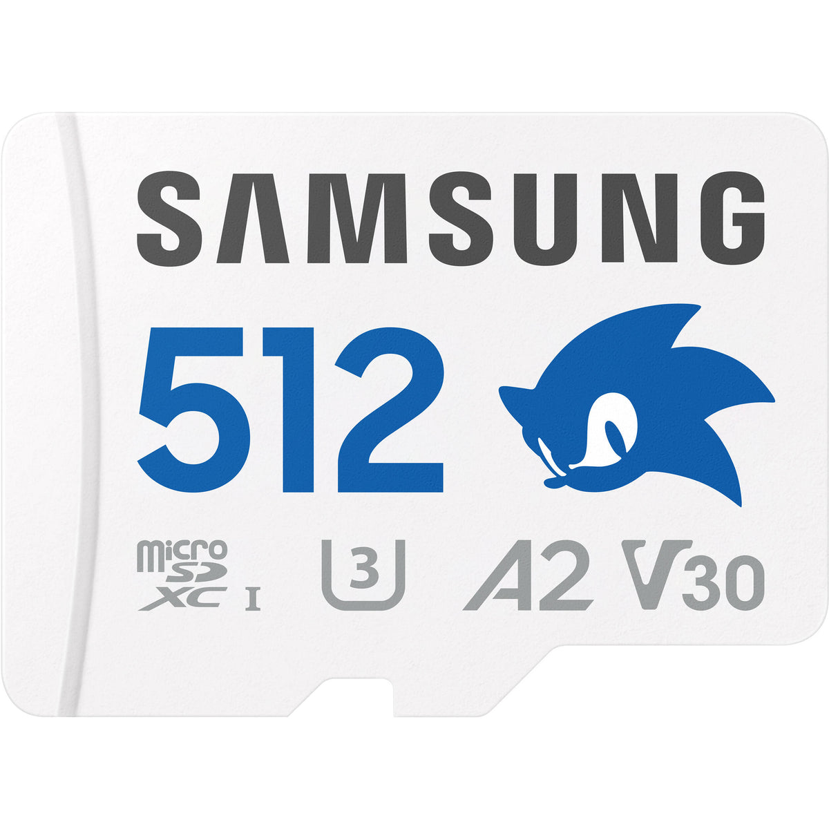 Tarjeta Samsung 512GB PRO Plus Sonic the Hedgehog UHS-I microSDXC con SD Adapter - vista frontal