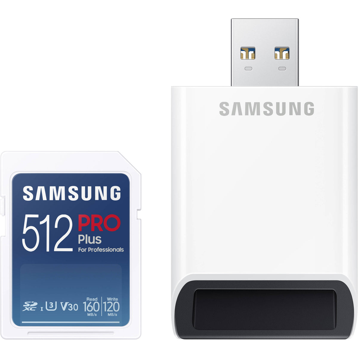 Tarjeta Samsung 512GB PRO Plus UHS-I SDXC con USB-A Reader - vista principal