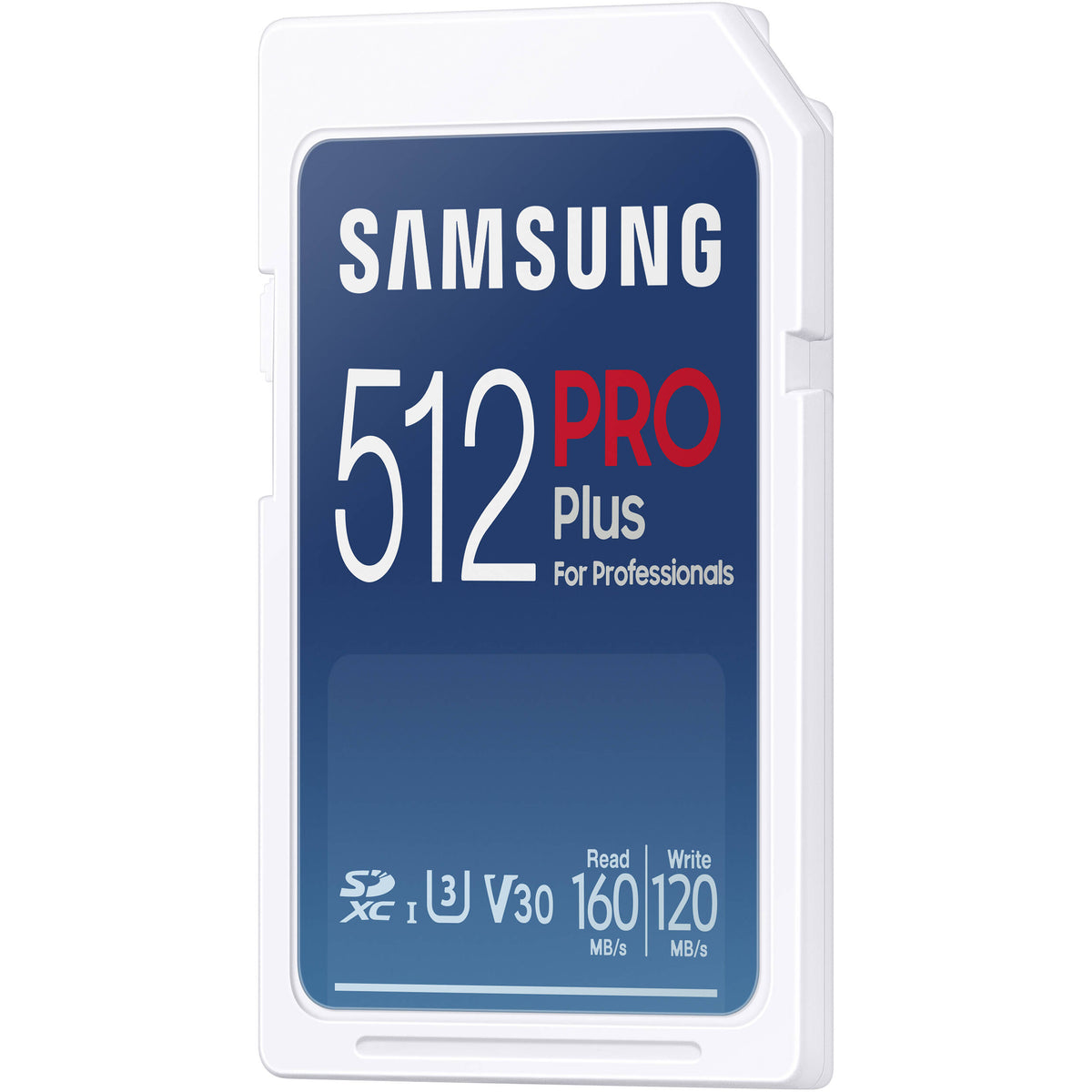 Tarjeta Samsung 512GB PRO Plus UHS-I SDXC con USB-A Reader - vista lateral