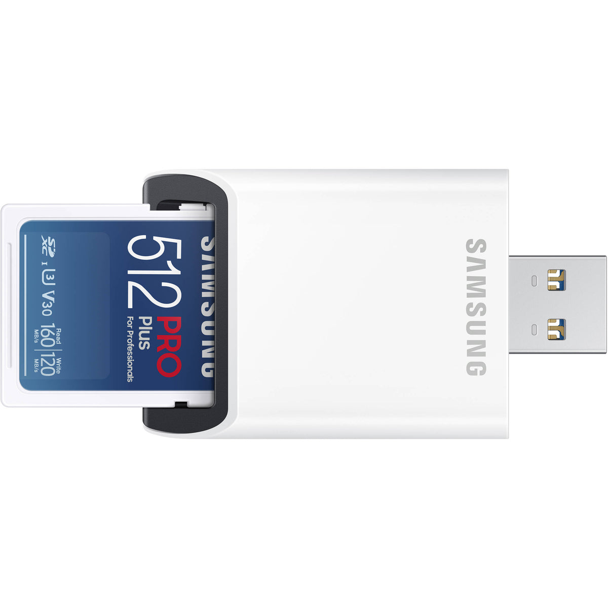 Tarjeta Samsung 512GB PRO Plus UHS-I SDXC con USB-A Reader - detalle