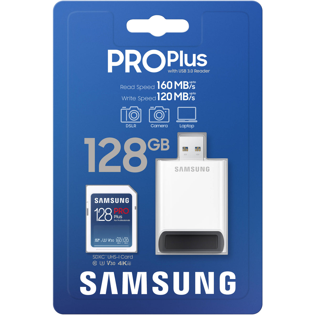 Tarjeta Samsung 512GB PRO Plus UHS-I SDXC con USB-A Reader - contenido de la caja