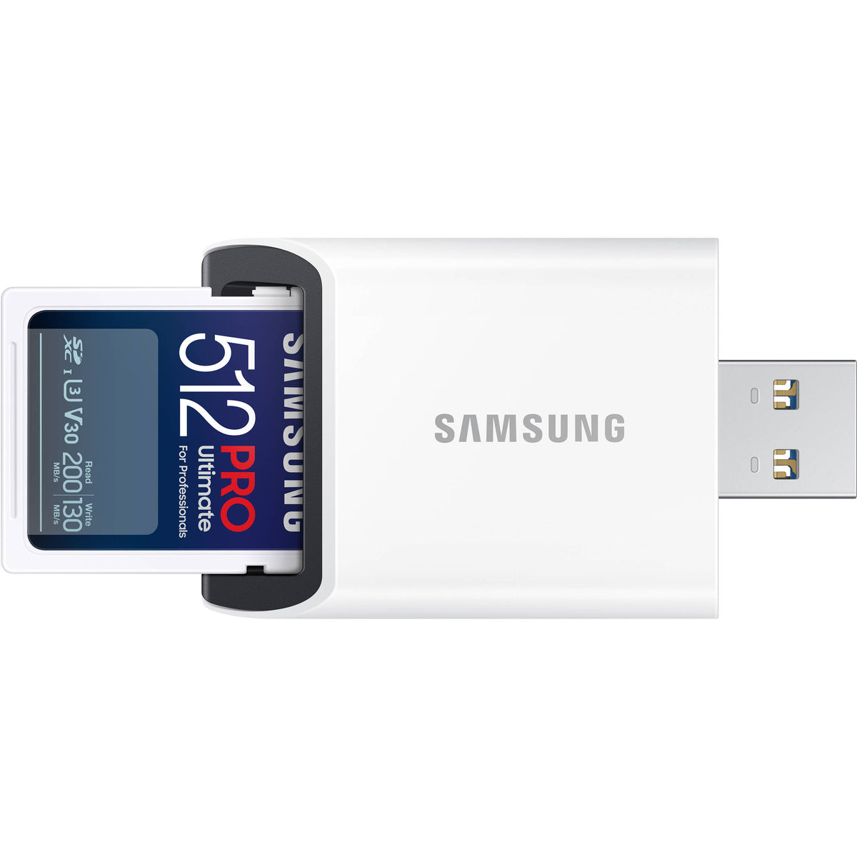 Tarjeta Samsung 512GB PRO Ultimate UHS-I SD con Reader - vista frontal