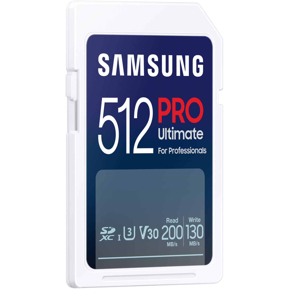 Tarjeta Samsung 512GB PRO Ultimate UHS-I SD con Reader - vista lateral