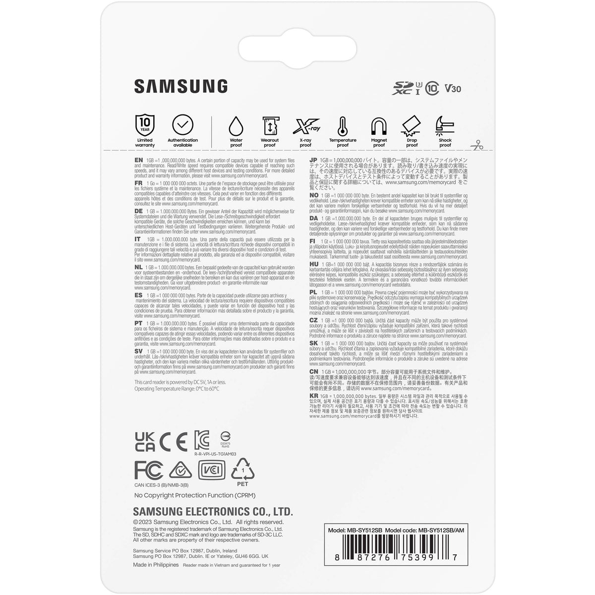 Tarjeta Samsung 512GB PRO Ultimate UHS-I SD con Reader - en uso