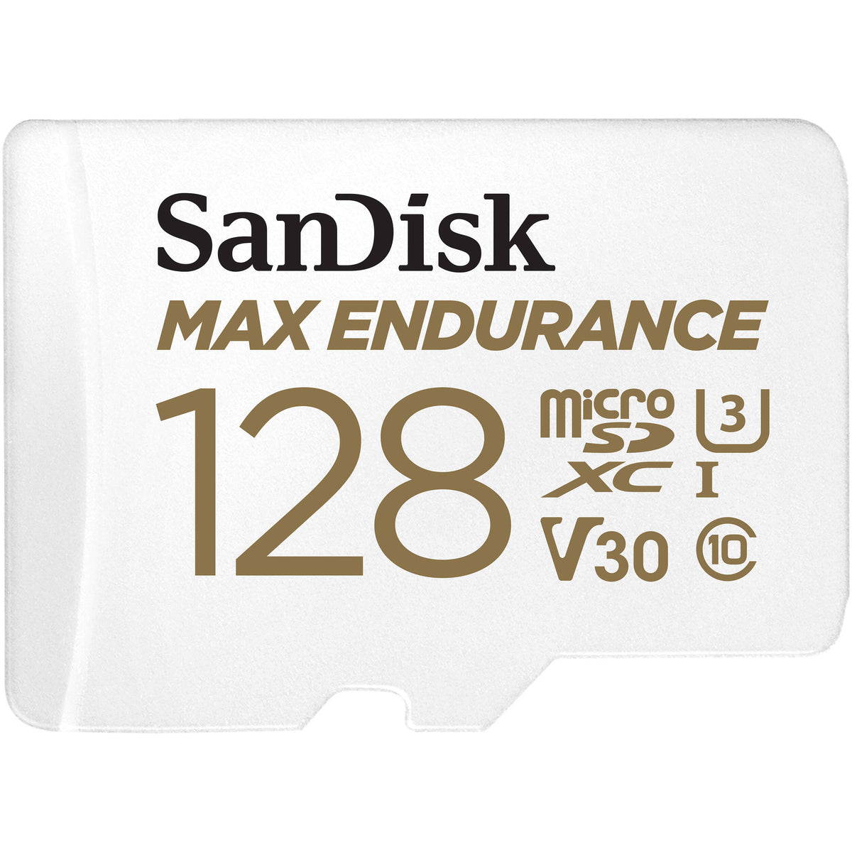 Tarjeta SanDisk 128GB MAX ENDURANCE UHS-I microSDXC con SD Adapter - vista trasera