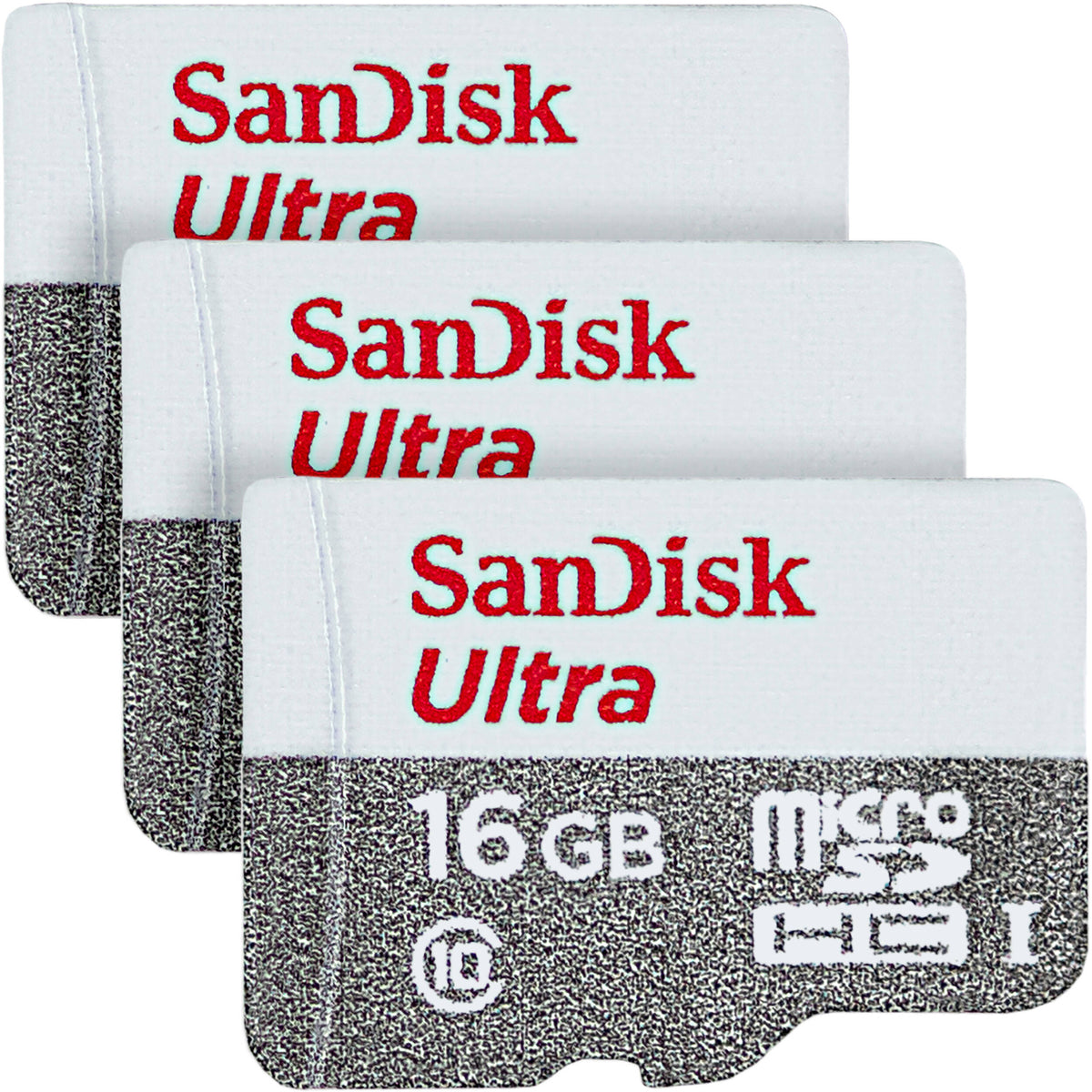 Tarjeta SanDisk 16GB Ultra UHS-I microSDHC (3-Pack) - vista principal