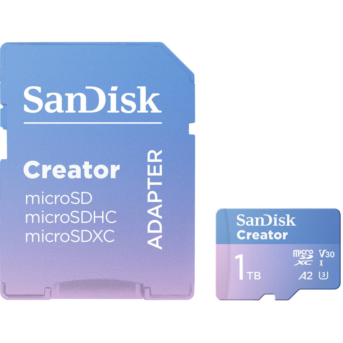 Tarjeta SanDisk 1TB Creator Serie UHS-I microSDXC con SD Adapter - vista principal