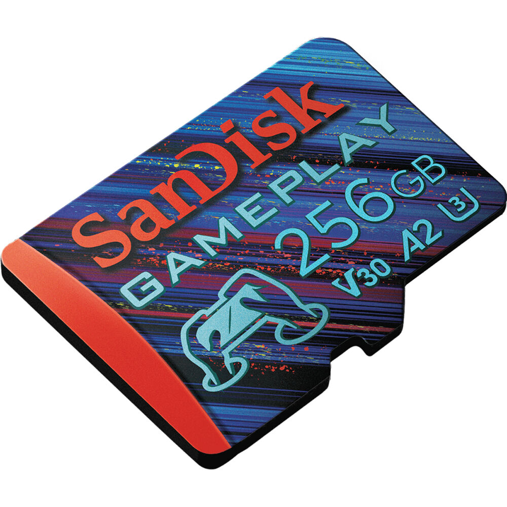 Tarjeta SanDisk 256GB GamePlay UHS-I microSDXC - vista frontal