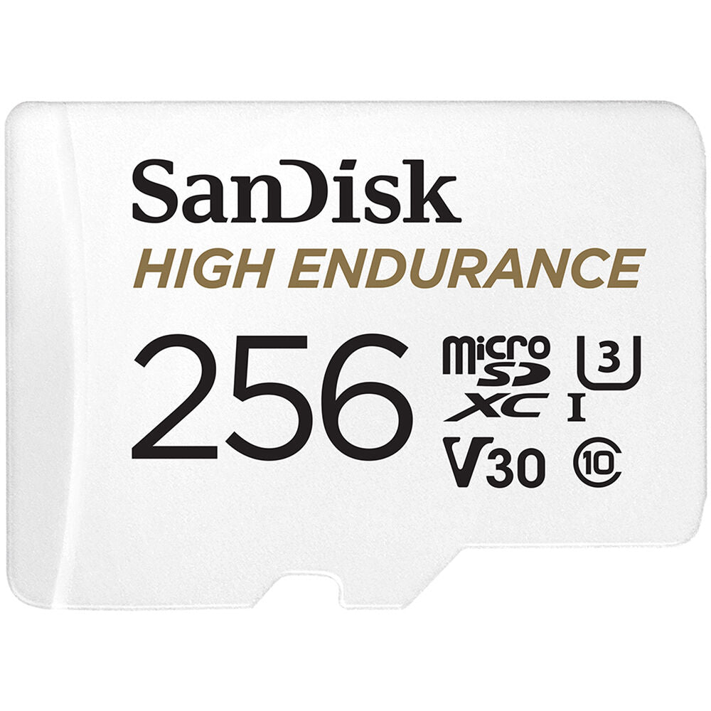 Tarjeta SanDisk 256GB High Endurance UHS-I microSD con SD Adapter - vista trasera