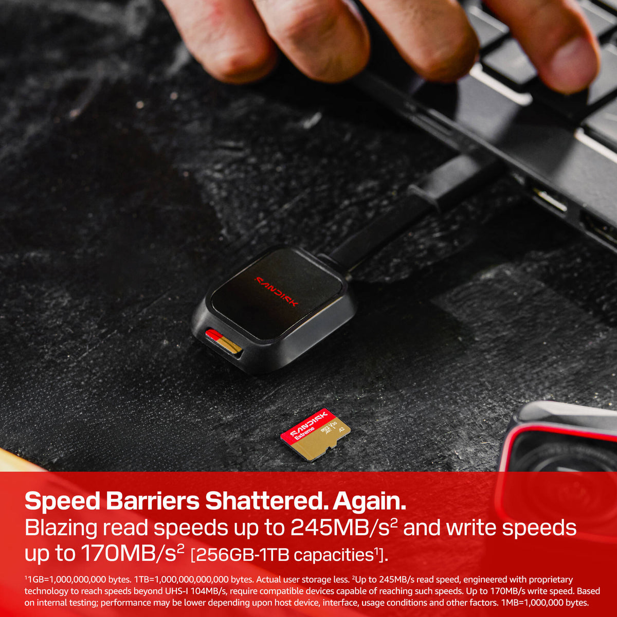 Tarjeta SanDisk 32GB Extreme UHS-I microSDHC - vista trasera