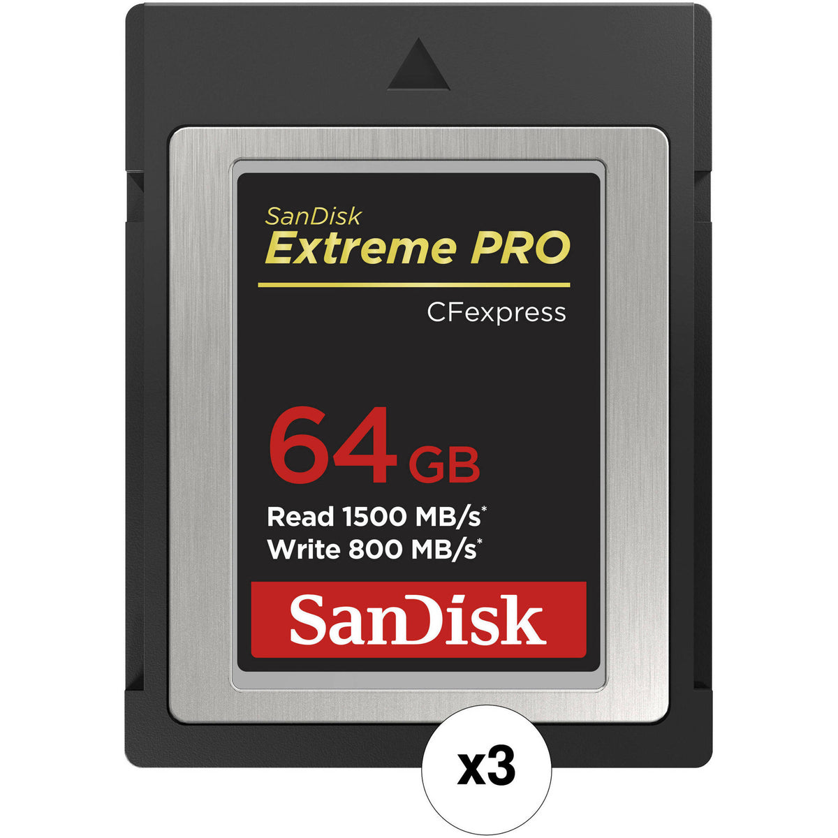 Tarjeta SanDisk 64GB Extreme PRO CFexpress Type B (3-Pack) - vista principal