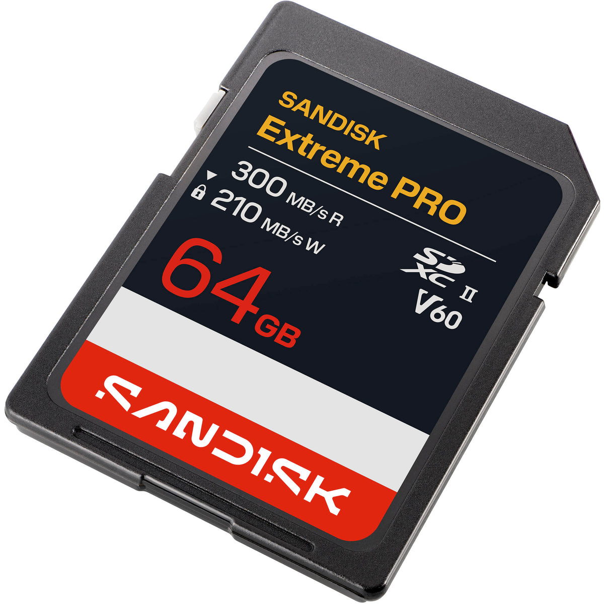 Tarjeta SanDisk 64GB Extreme PRO UHS-II SDXC - vista frontal