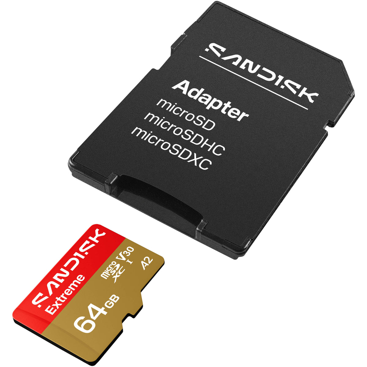 Tarjeta SanDisk 64GB Extreme UHS-I microSDXC - vista frontal