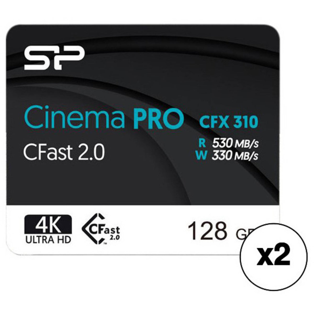 Tarjeta Silicon Power 128GB Cinema PRO CFX 310 cFAST 2.0 (2-Pack) - vista principal