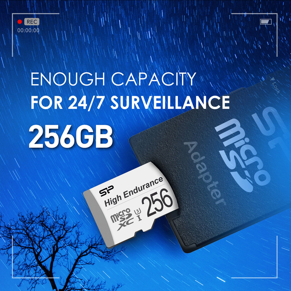 Tarjeta Silicon Power 128GB Golden Serie High Endurance UHS-I microSDXC con SD Adapter - en uso