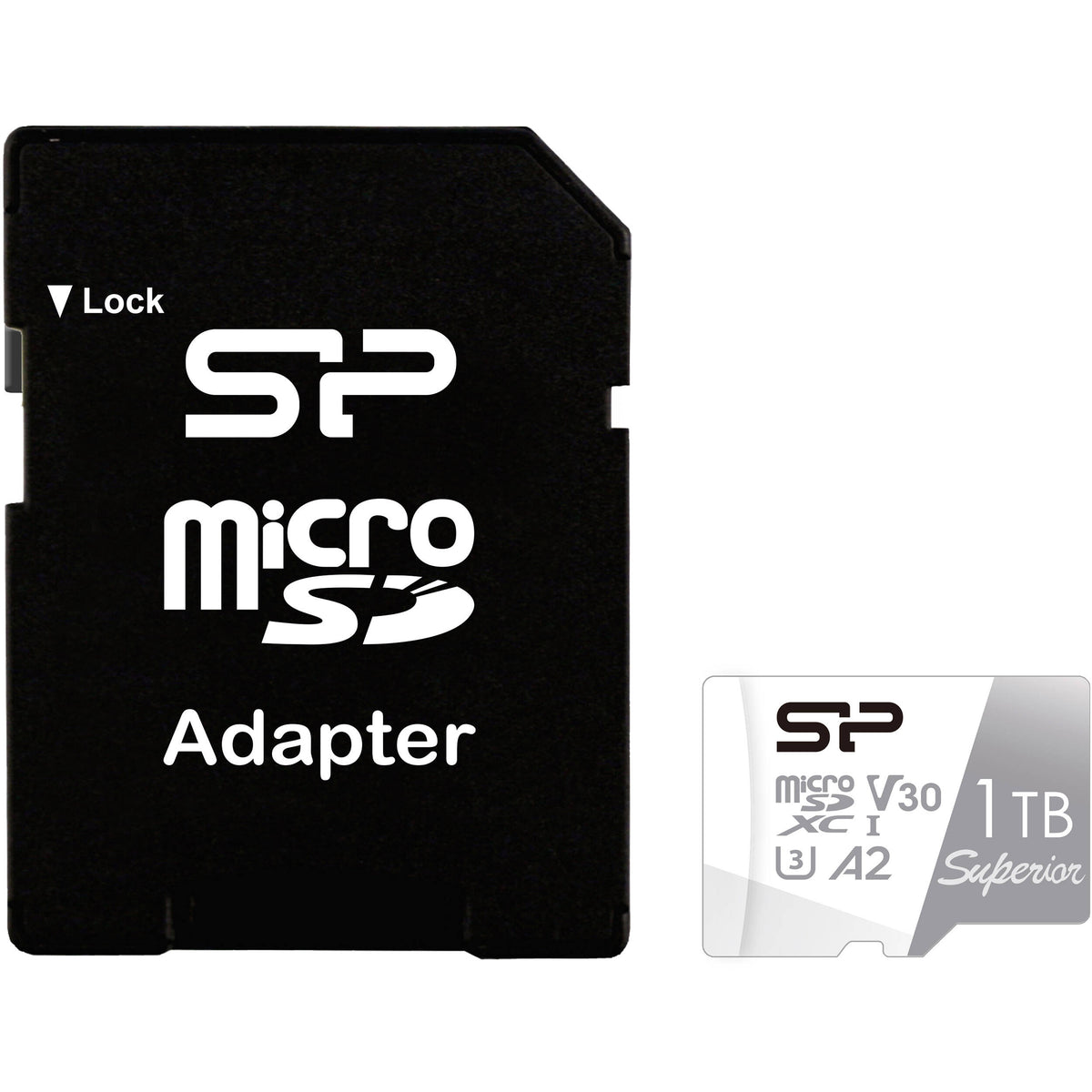 Tarjeta Silicon Power 1TB Superior UHS-I microSDXC con SD Adapter - vista frontal