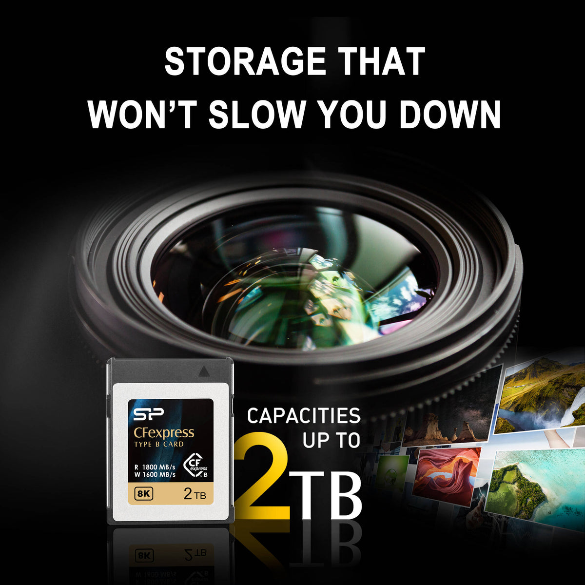 Tarjeta Silicon Power 2TB CFexpress Type B - en uso