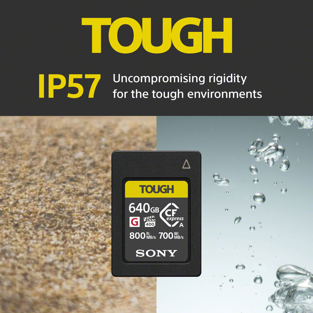 Tarjeta Sony 640GB CFexpress Type A TOUGH - puertos y conexiones