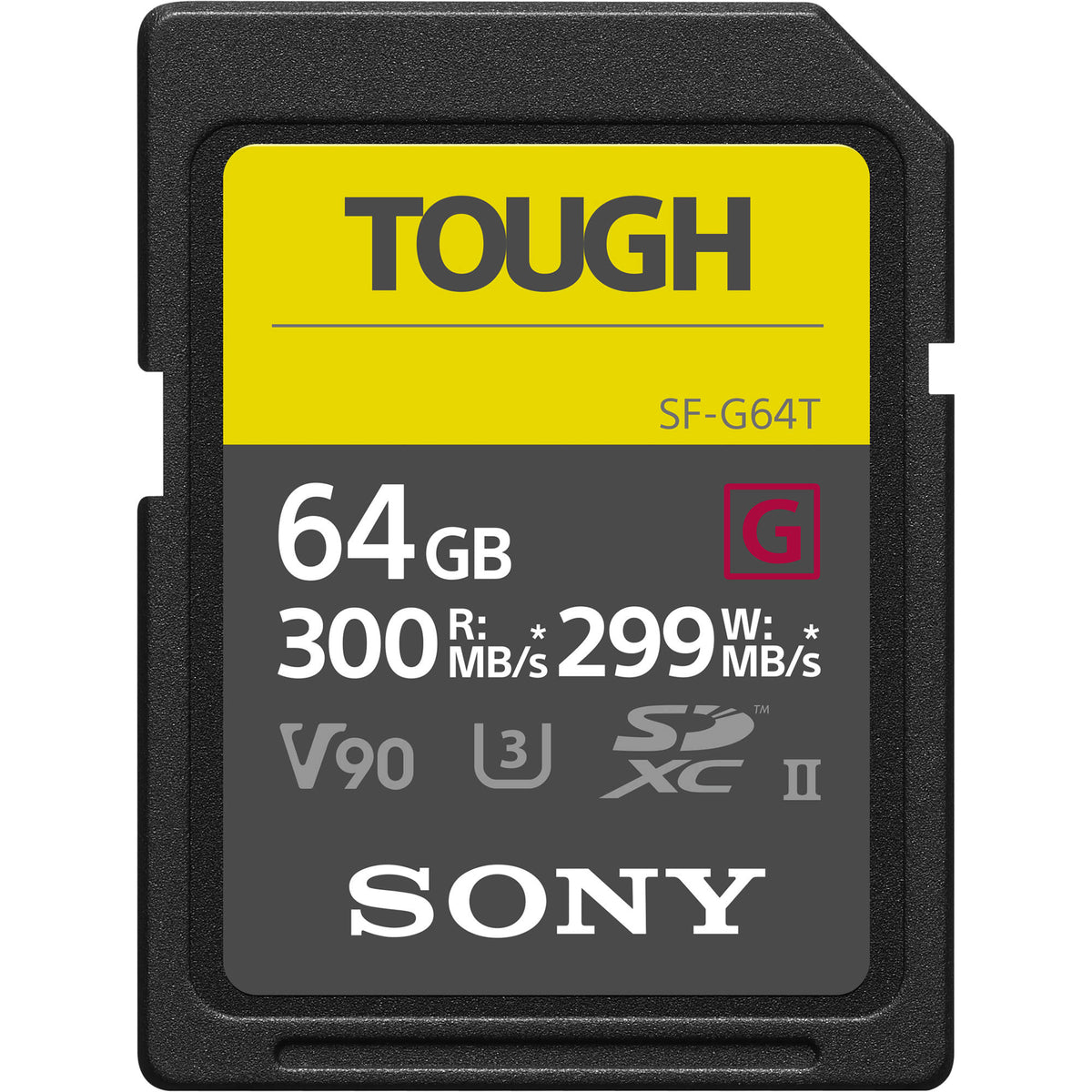Tarjeta Sony 64GB SF-G TOUGH Serie UHS-II SDXC - vista principal