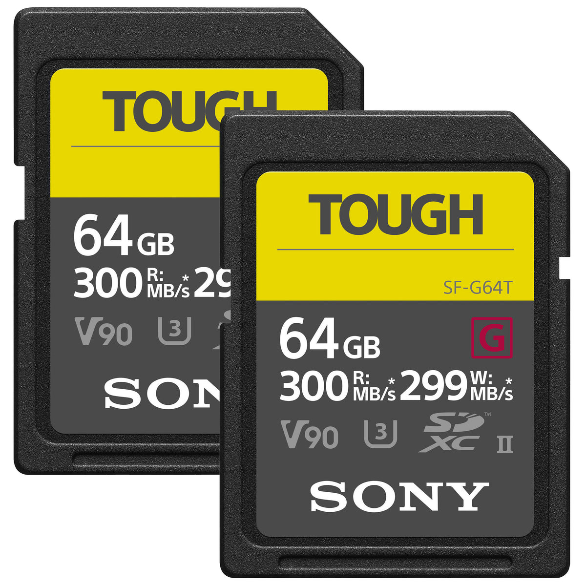 Tarjeta Sony 64GB SF-G TOUGH Serie UHS-II SDXC (2-Pack) - vista principal