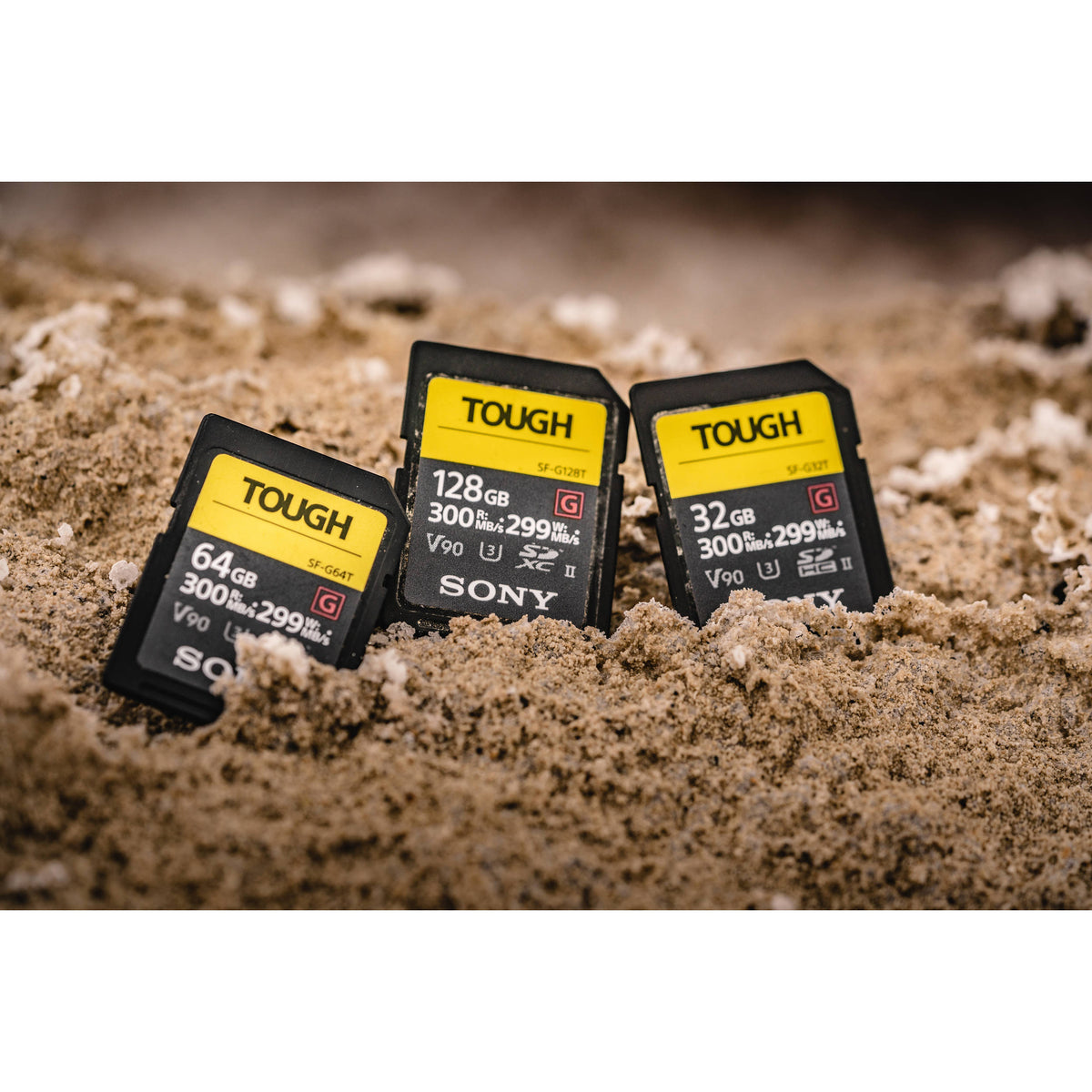 Tarjeta Sony 64GB SF-G TOUGH Serie UHS-II SDXC (2-Pack) - en uso