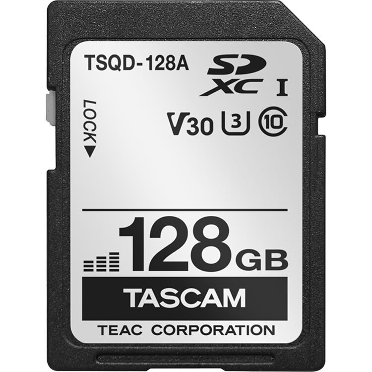 Tarjeta TASCAM 128GB UHS-I SDXC - vista principal