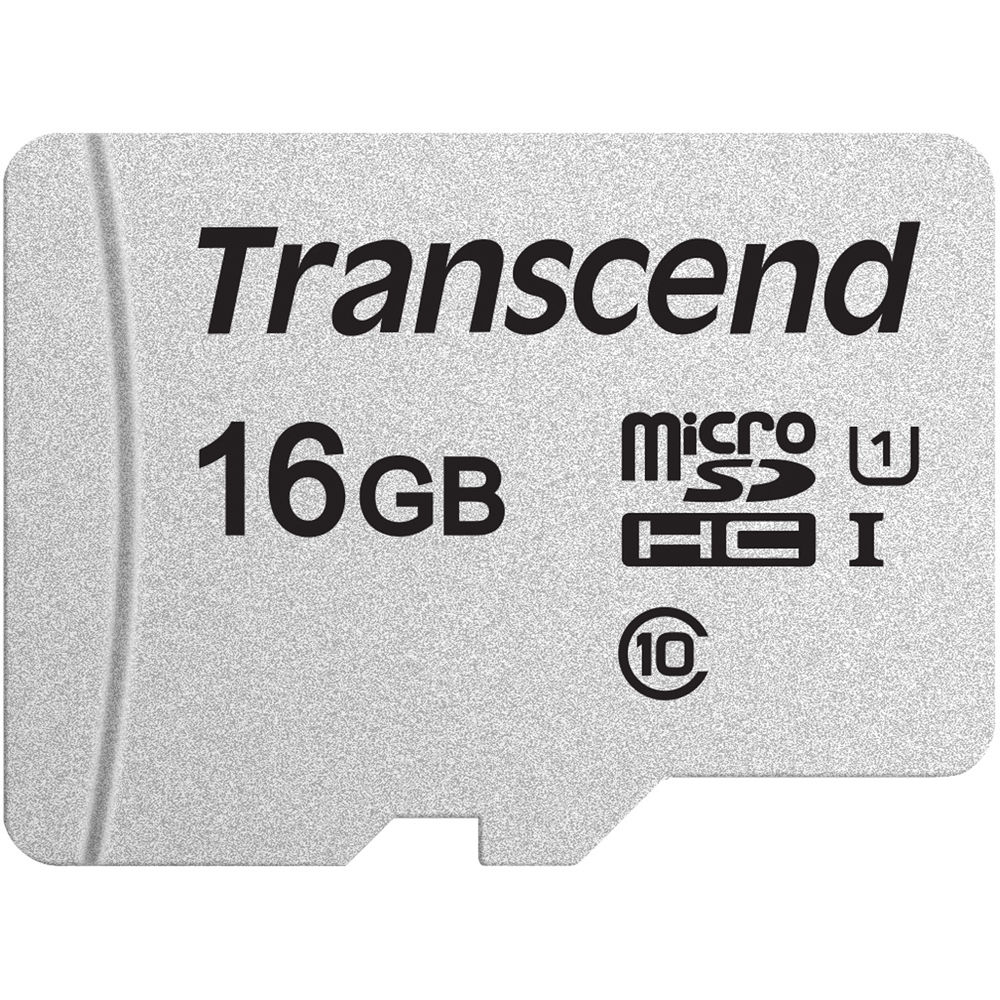 Tarjeta Transcend 16GB 300S UHS-I microSDHC con SD Adapter - vista principal