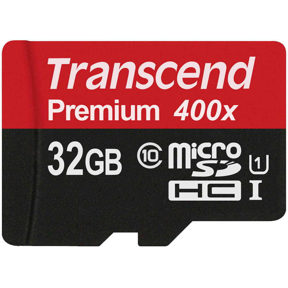 Tarjeta Transcend 32GB Premium microSDHC UHS-I con SD Adapter (2-Pack) - vista principal