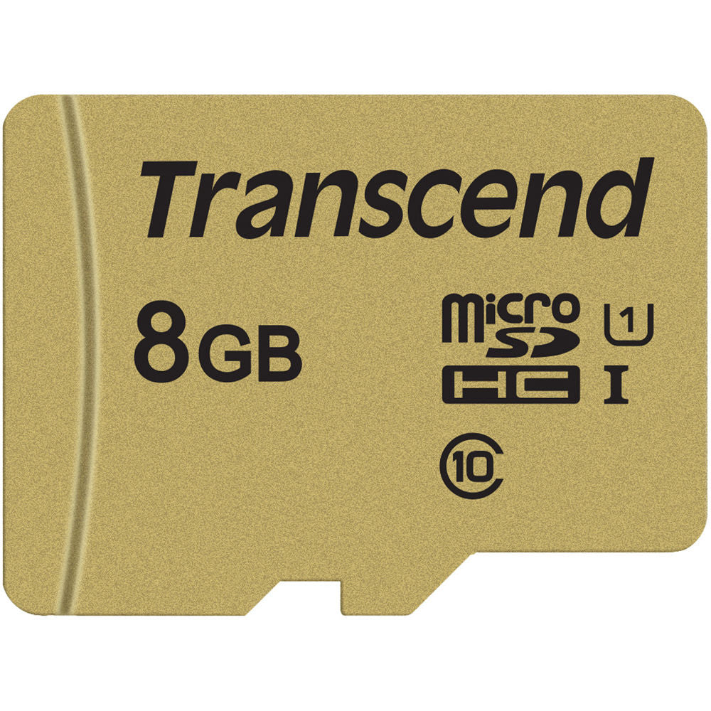 Tarjeta Transcend 8GB 500S UHS-I microSDHC con SD Adapter - vista principal
