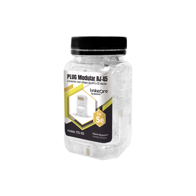 Bote con 100 Piezas de Plug Modular LinkedPro TC5-100