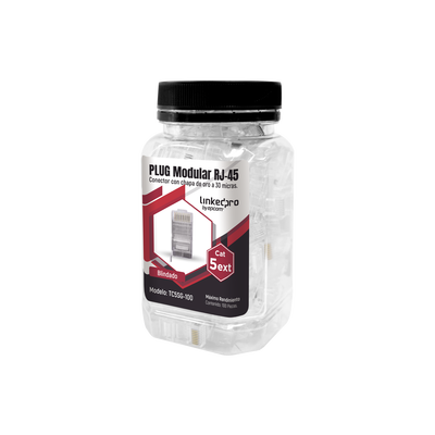 Bote con 100 Piezas de Plug Modular LinkedPro TC5SG-100