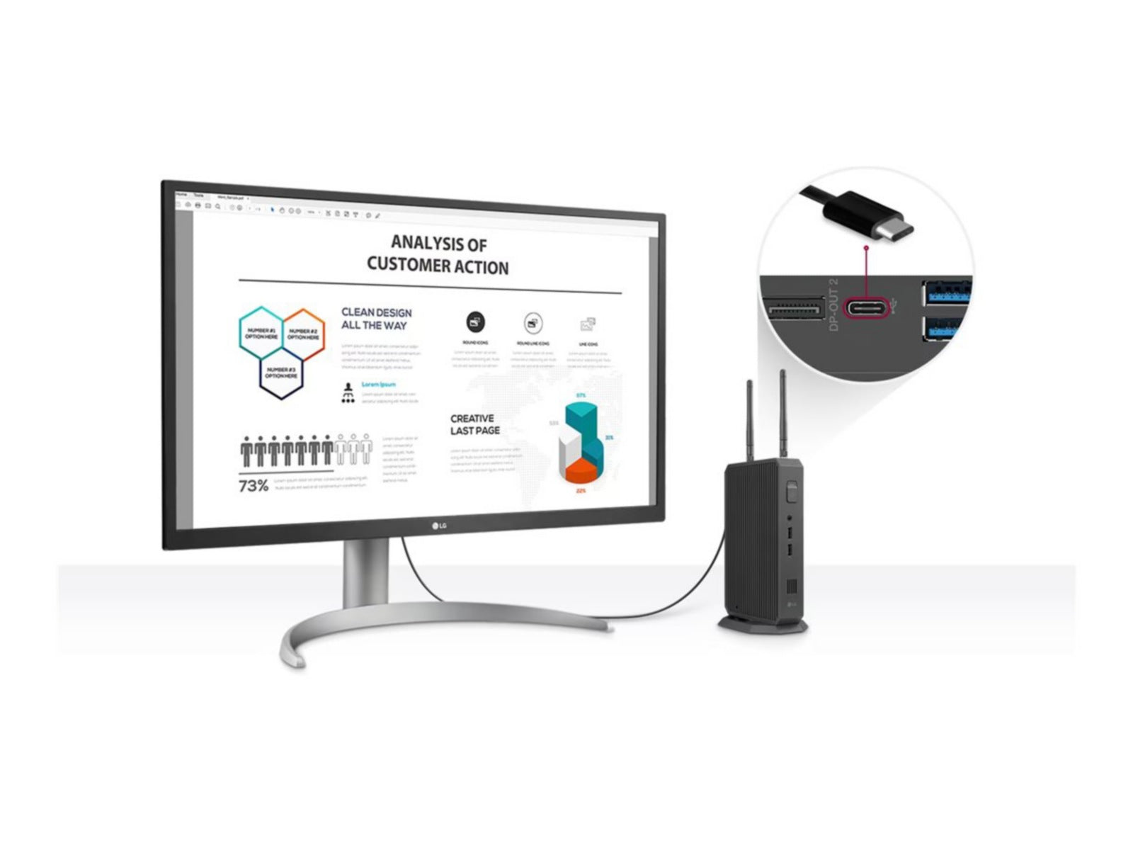 Thin Client LG CQ600N-6N, Intel Celeron N5105 4 Núcleos, 4GB DDR4 - vista 5