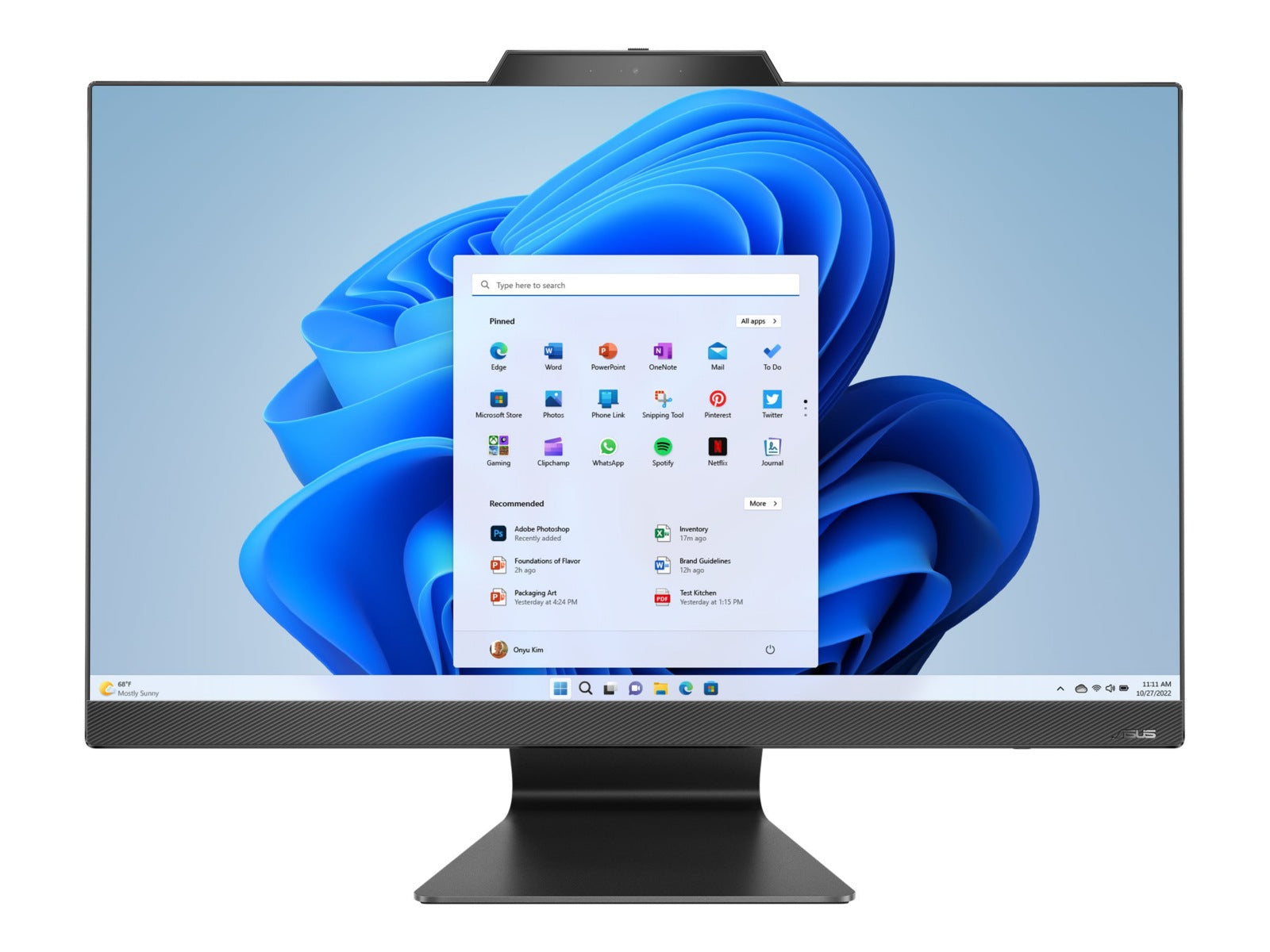 Todo en Uno ASUS M3702WFA PS504T, AMD Ryzen 5 7520U 4 Núcleos, 8GB DDR5, SSD 1 TB, Radeon 610M - vista 1