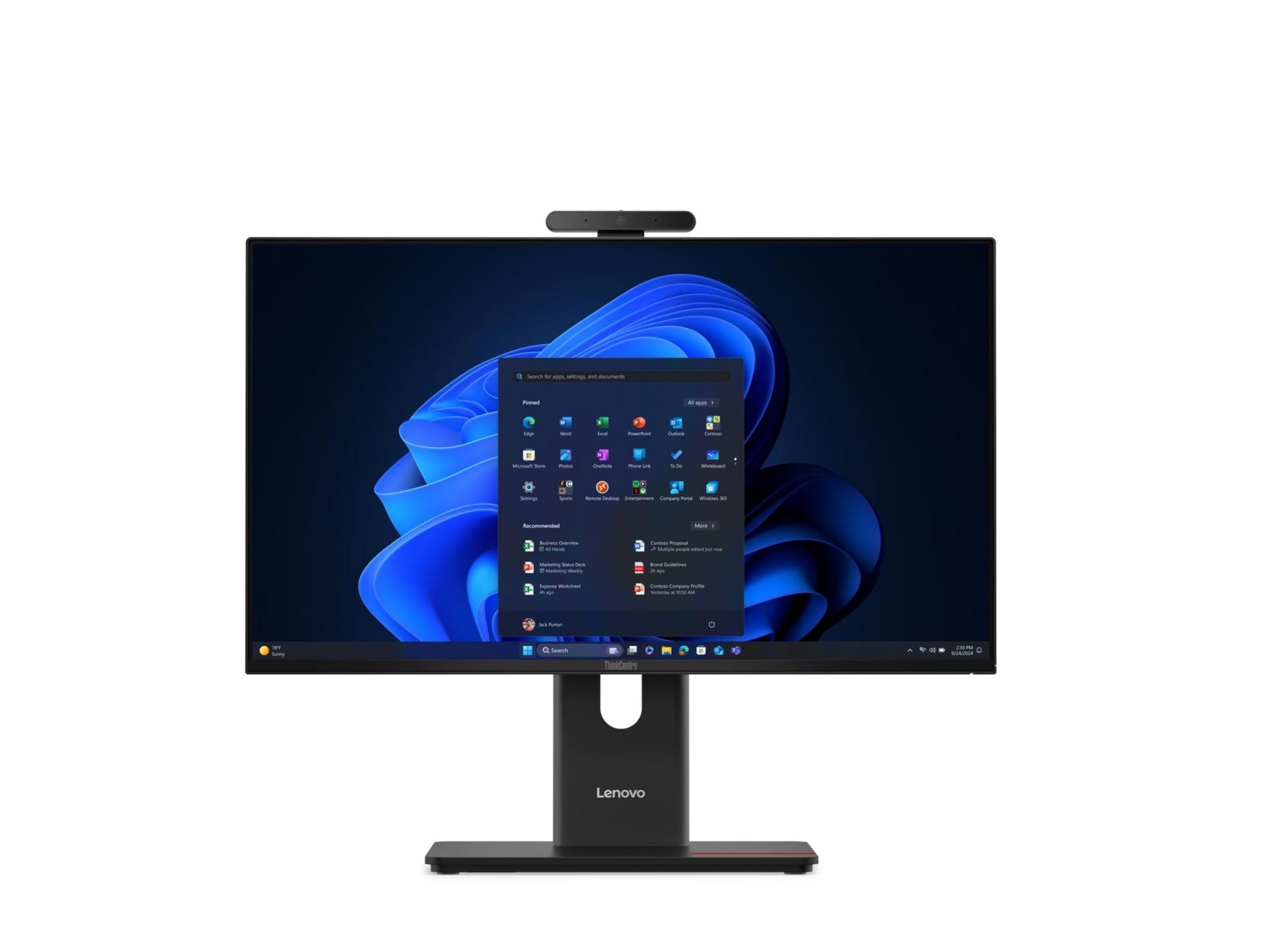 Todo en Uno Lenovo ThinkCentre M70a Gen 6, Intel Core Ultra 5 285 10 Núcleos, 32GB DDR5, 256GB SSD, Táctil - vista 2
